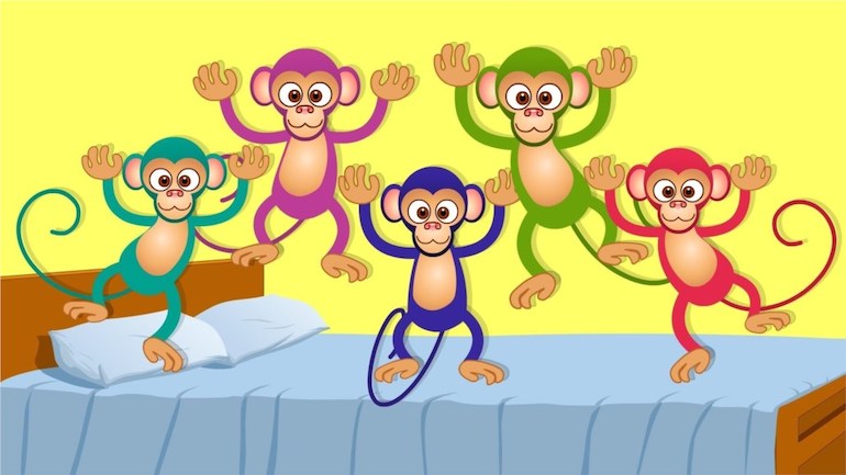 5 Little Monkeys Jumping on the Bed 