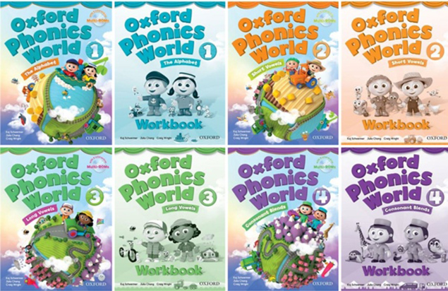 Oxford Phonics World gồm 5 quyển cho bé học từ cơ bản tới nâng cao