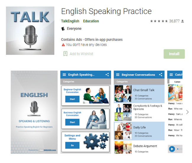 App học phát âm tiếng Anh English Speaking Practice