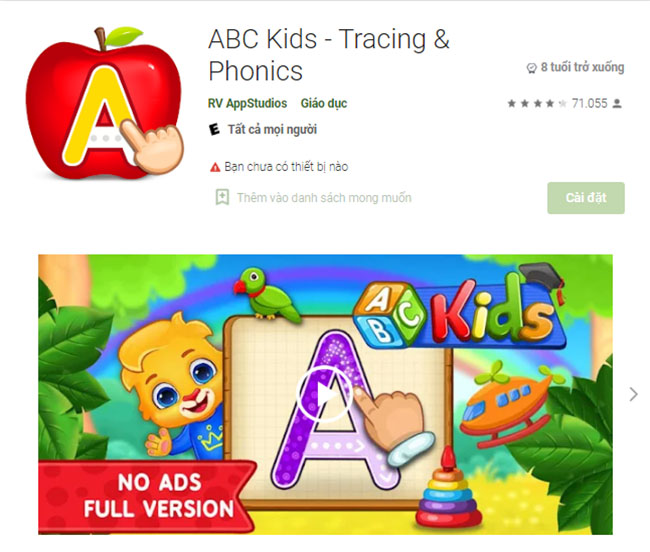 app học tiếng Anh hay ABC Kids - Tracing & Phonics