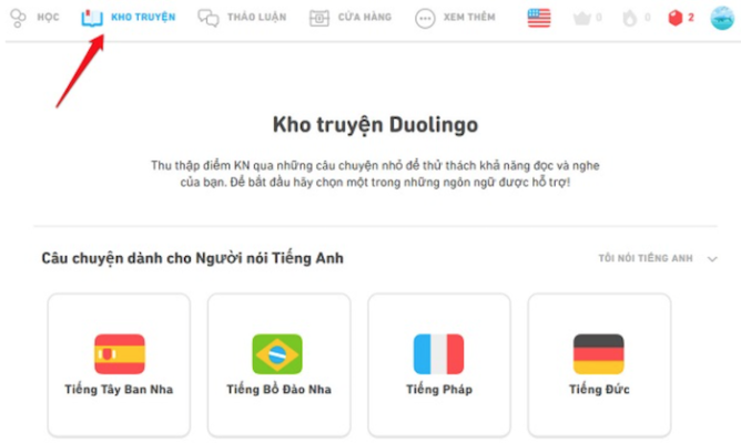 Ứng dụng Duolingo nổi tiếng trên thế giới.