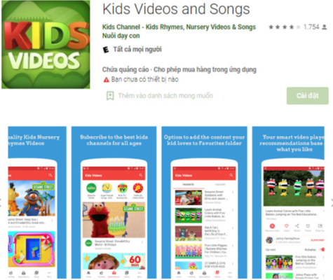 Kids Videos and Songs giúp bé cải thiện kỹ năng nghe hiệu quả
