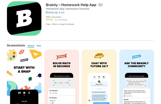 Brainly-the Homework dùng được trên cả điện thoại và máy tính