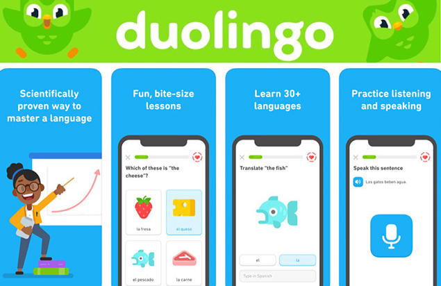 Duolingo có rất nhiều trò chơi để bé học từ vựng