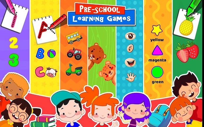 Giao diện bắt mắt là yếu tố thu hút bé sử dụng Kids preschool learning game
