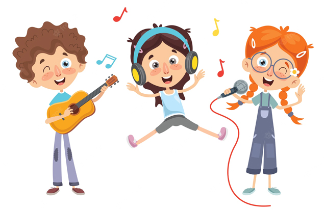 Các bài hát vui nhộn với lời đơn giản kích thích trẻ vận động