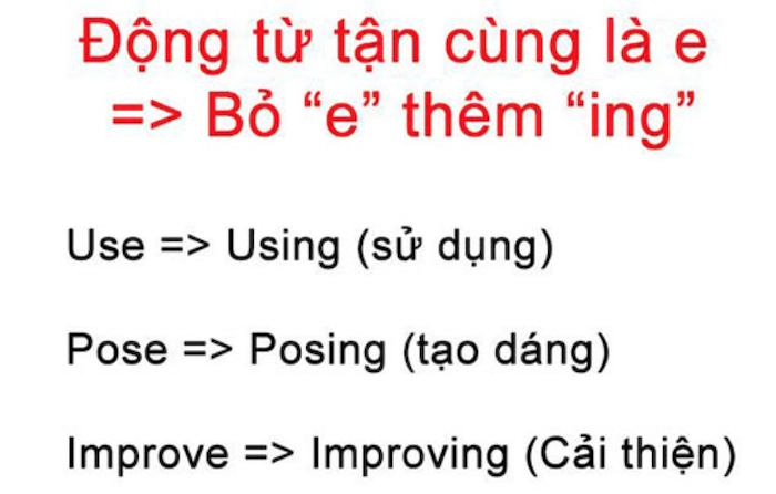 Quy tắc thêm đuôi “ing” sau động từ tiếng Anh