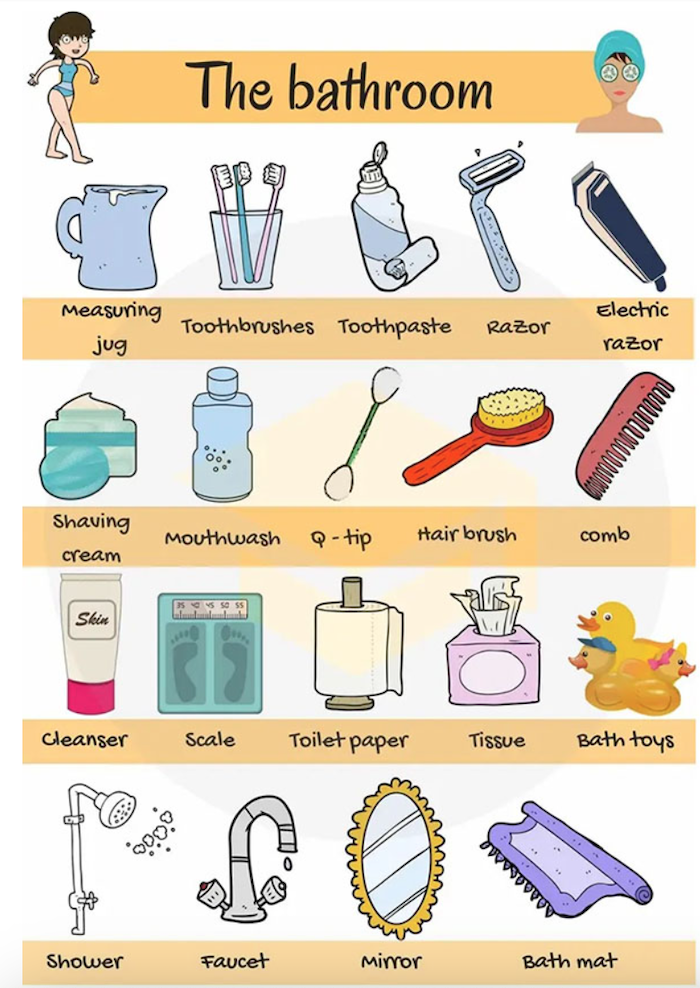 Một số đồ dùng trong phòng tắm