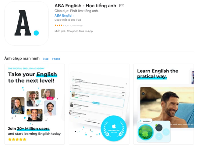 Với lộ trình học bài bản, chủ đề gần gũi, ABA English giúp bé dễ tiếp cận ngôn ngữ Anh