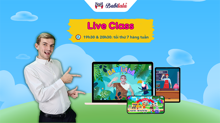 Live Class mô phỏng lớp học trực tuyến để trẻ tham gia tương tác cùng thầy giáo
