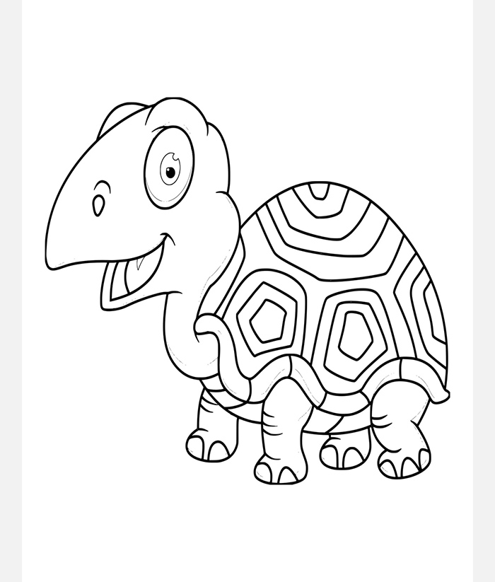 Vẽ Con Rùa, Tập Vẽ và Tô Màu Theo Hướng Dẫn - Turtle Coloring Page - YouTube