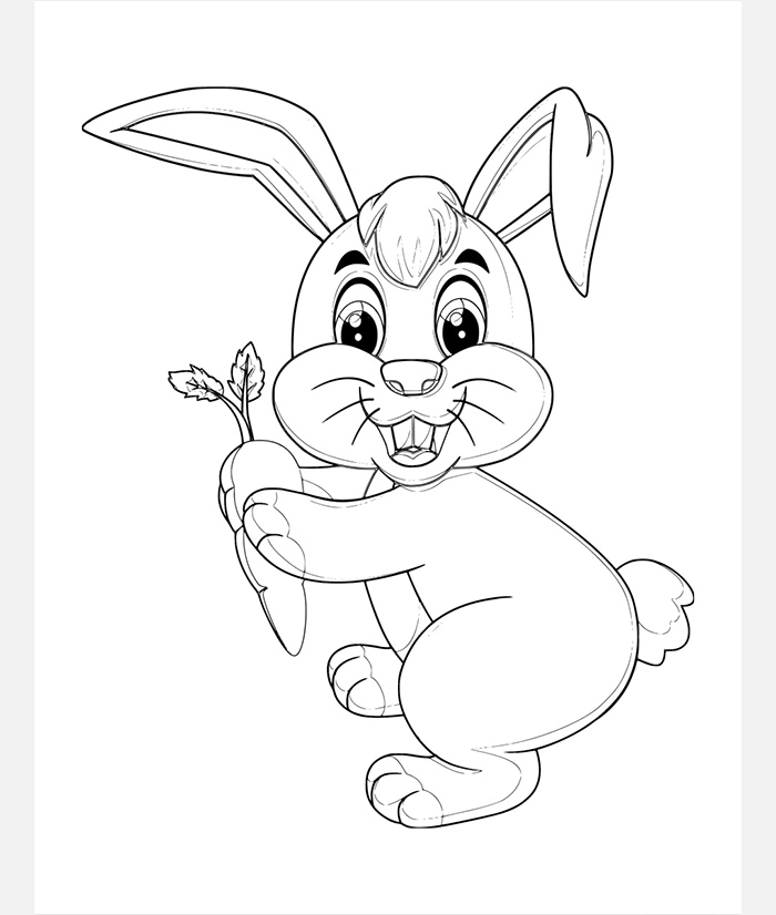 Bộ sưu tập 50 bức tranh tô màu con thỏ dễ thương dành cho bé | Dễ thương,  Thỏ, Máu