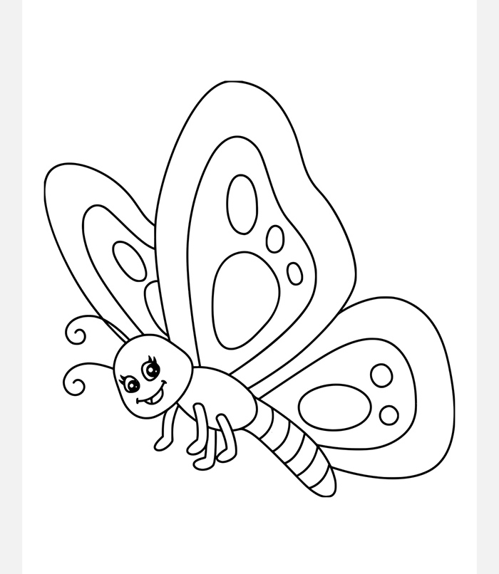 Tranh vẽ hình con bướm cho bé tô màu