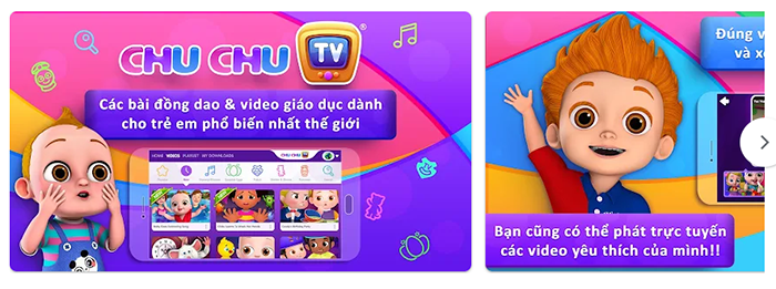 ChuChu Tv Lite giúp trẻ học tiếng Anh thông qua các video độc đáo
