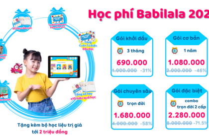 Báo giá chi tiết học phí Babilala mới nhất 2024