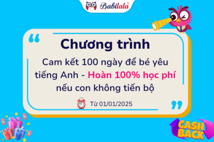 Babilala triển khai chương trình cam kết 100 ngày để bé yêu tiếng Anh